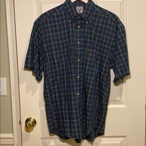 FACONNABLE button down plaid shirt sleeve shirt M